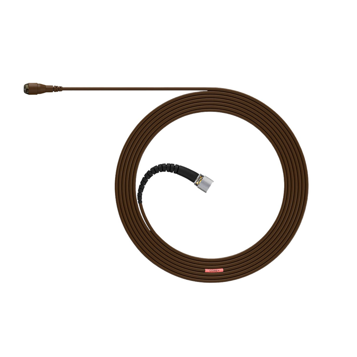 Brown DPA 4061 CORE+ MicroLock microphone on a white background