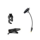 DPA 4099 with drum clip and DAD6001, on a white background