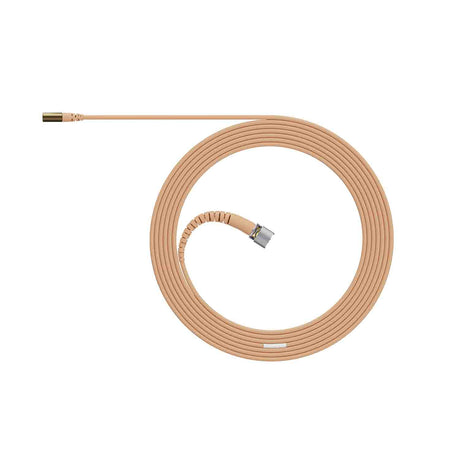 Beige DPA 6061 miniature microphone with microdot connecter on a white background