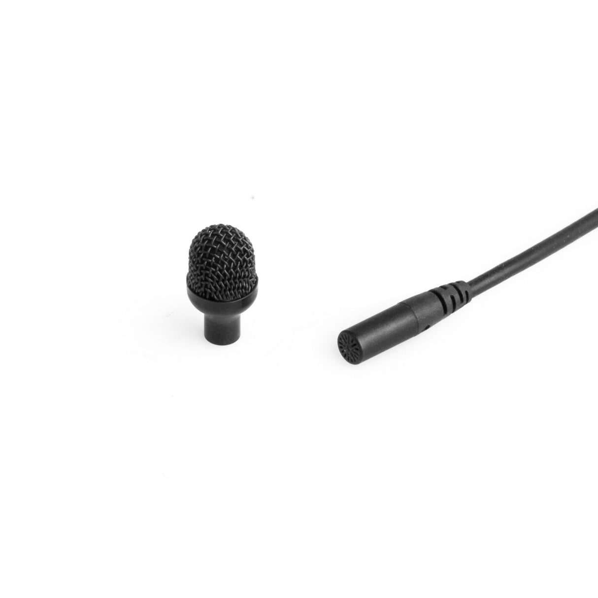 Black DPA DUA 9103 Subminiature Mesh, with mic, on a white background