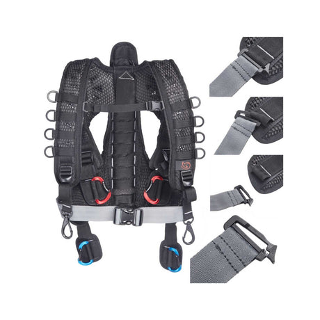 K-Tek Stingray Harness with straps, on a white background.
