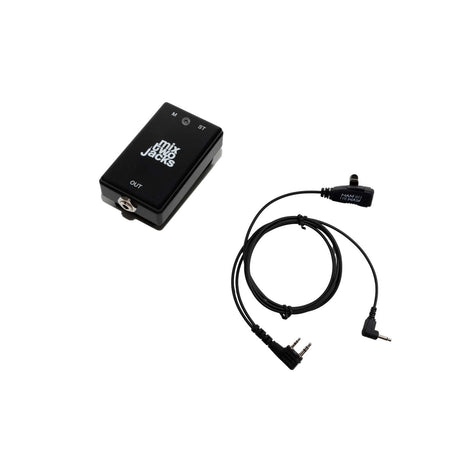 mixtwojacks with Icom cable on a white background.