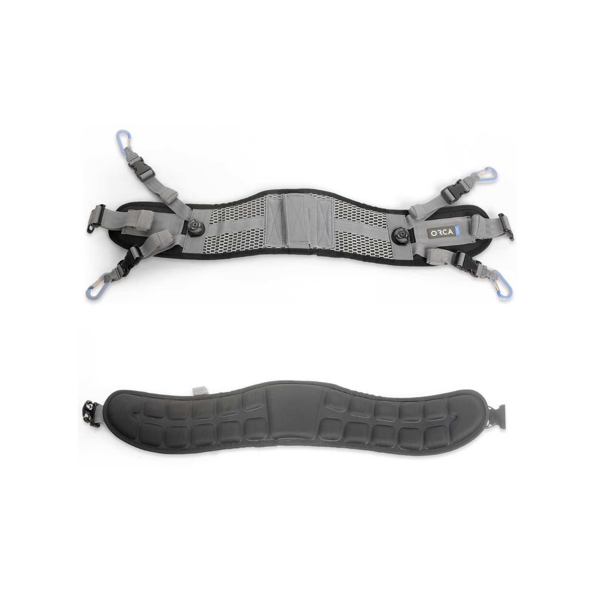 Orca advanced belt, open view, on a white background.