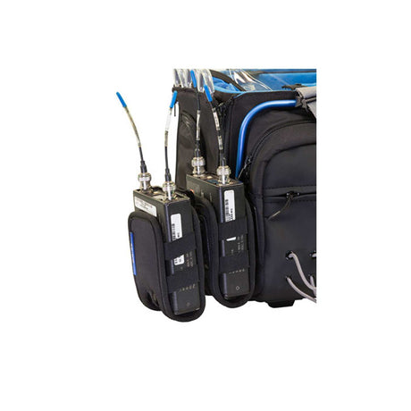 Orca Double Wireless Pouch with transmitters, on a white background.