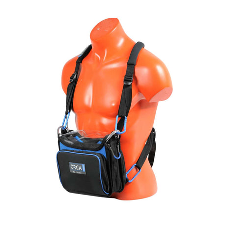 OR-400 on mannequin with bag, front view,  on a white background.