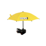 OR-590 open umbrella on a camera, on a white background.