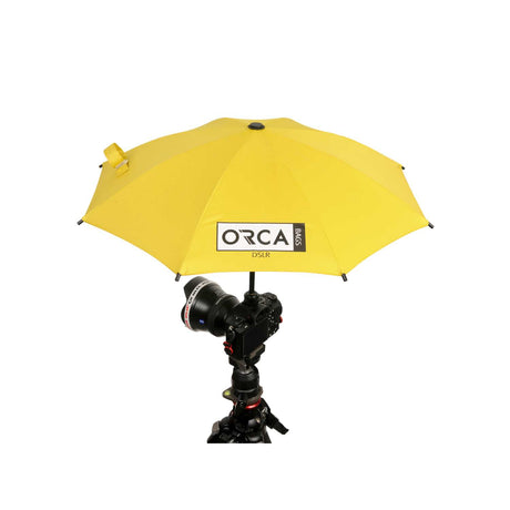 OR-590 open umbrella on a camera, on a white background, photo 2.