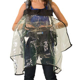 Orca Bags audio bag rain cover on model, front perspective, on a white background.