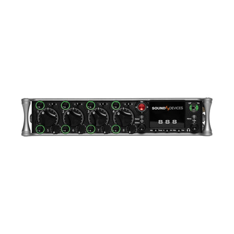 Sound Devices 888 front view, on a white background.