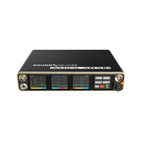 Sound Devices Astral ARX16 front and top panel, on a white background.