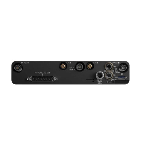 Sound Devices Astral ARX8 rear view, on a white background.