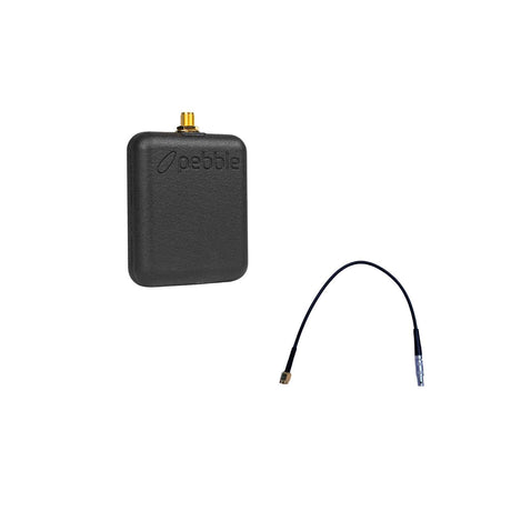 Viviana Pebble with 1-pin to SMA cable, on a white background.