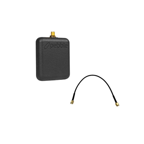 Viviana Pebble with SSMA to SMA cable, on a white background.