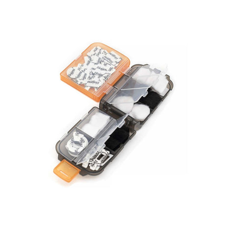 Orange Box Accessories Open, on a white background.