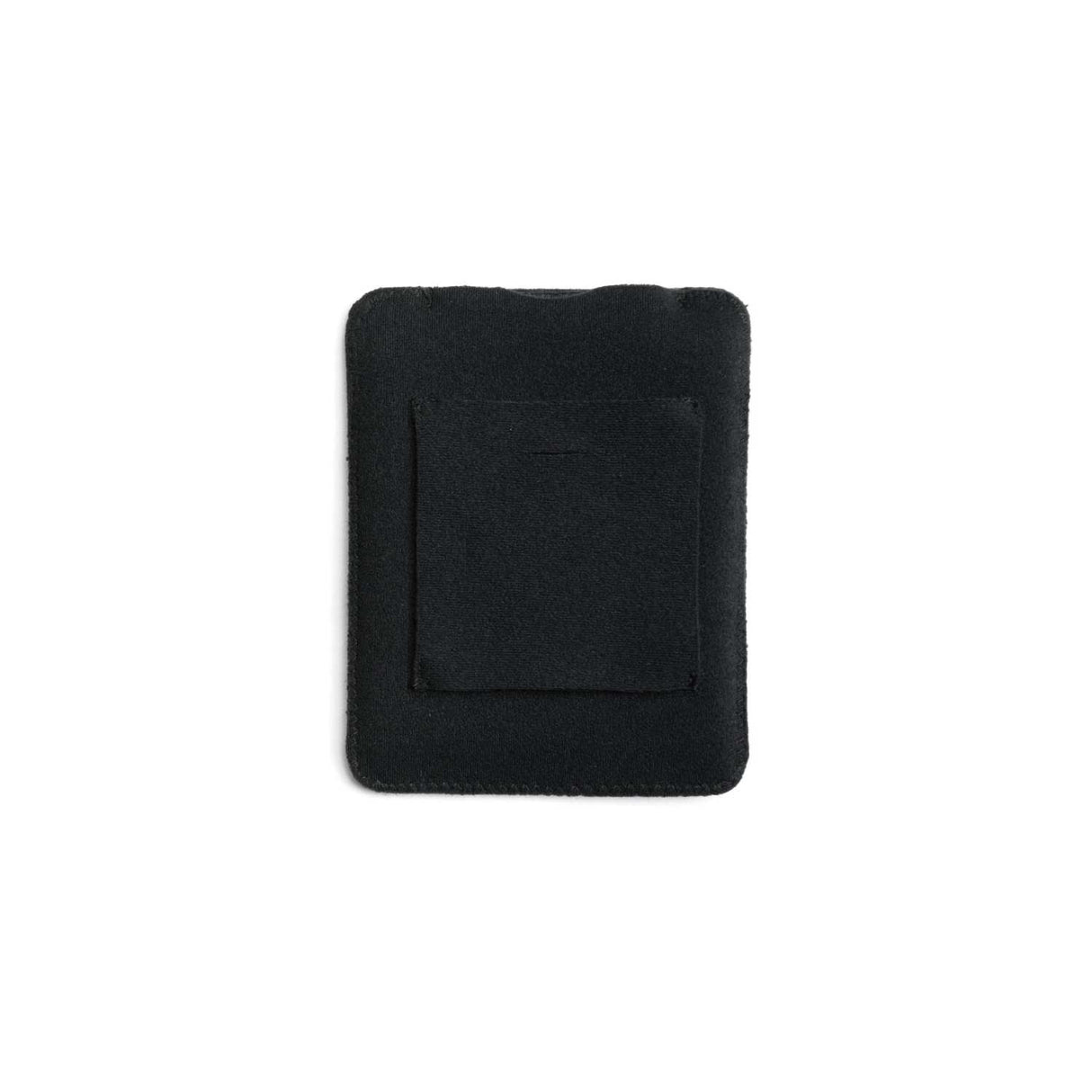 Black Large Belt Puffy Pouch on a white background.