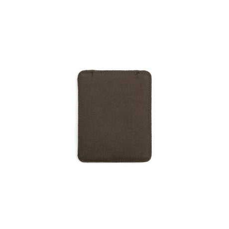 Brown Small Belt Puffy Pouch on a white background.