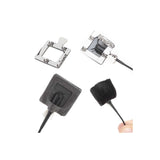 Viviana Square Dot with hole, different applications, on a white background.