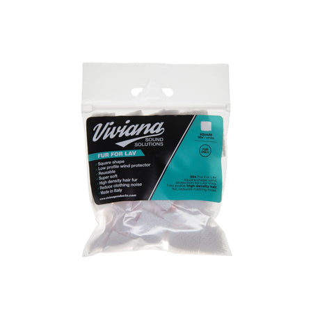 Viviana fur for lav, square, white, 50 pack, on a white background.