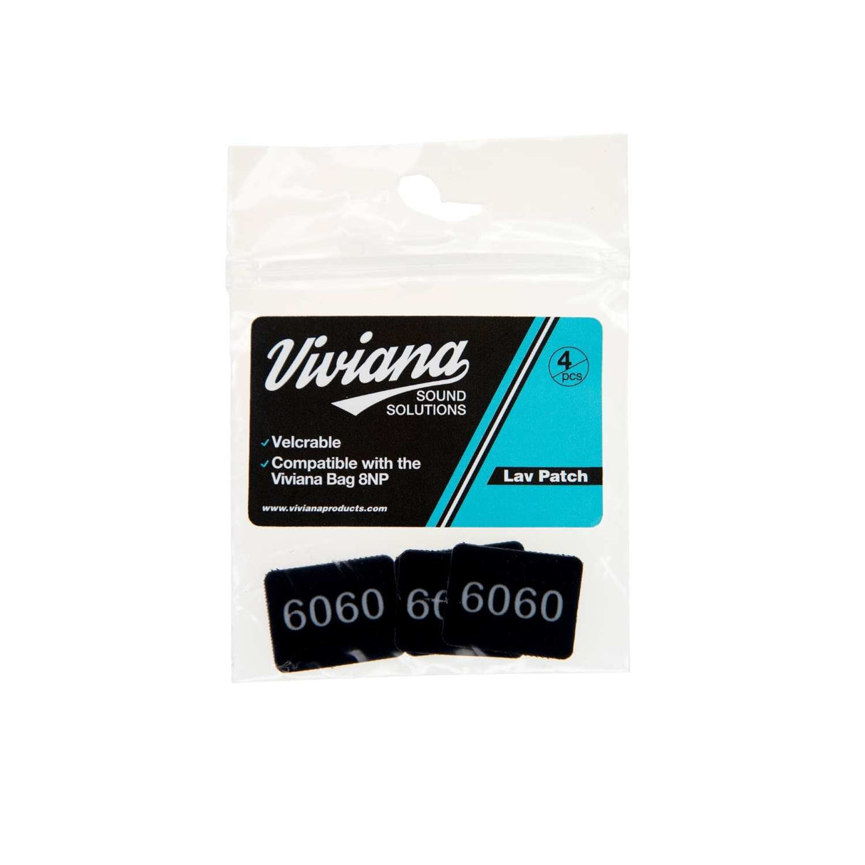 Black Viviana Lav Patch for 6060 on a white background.