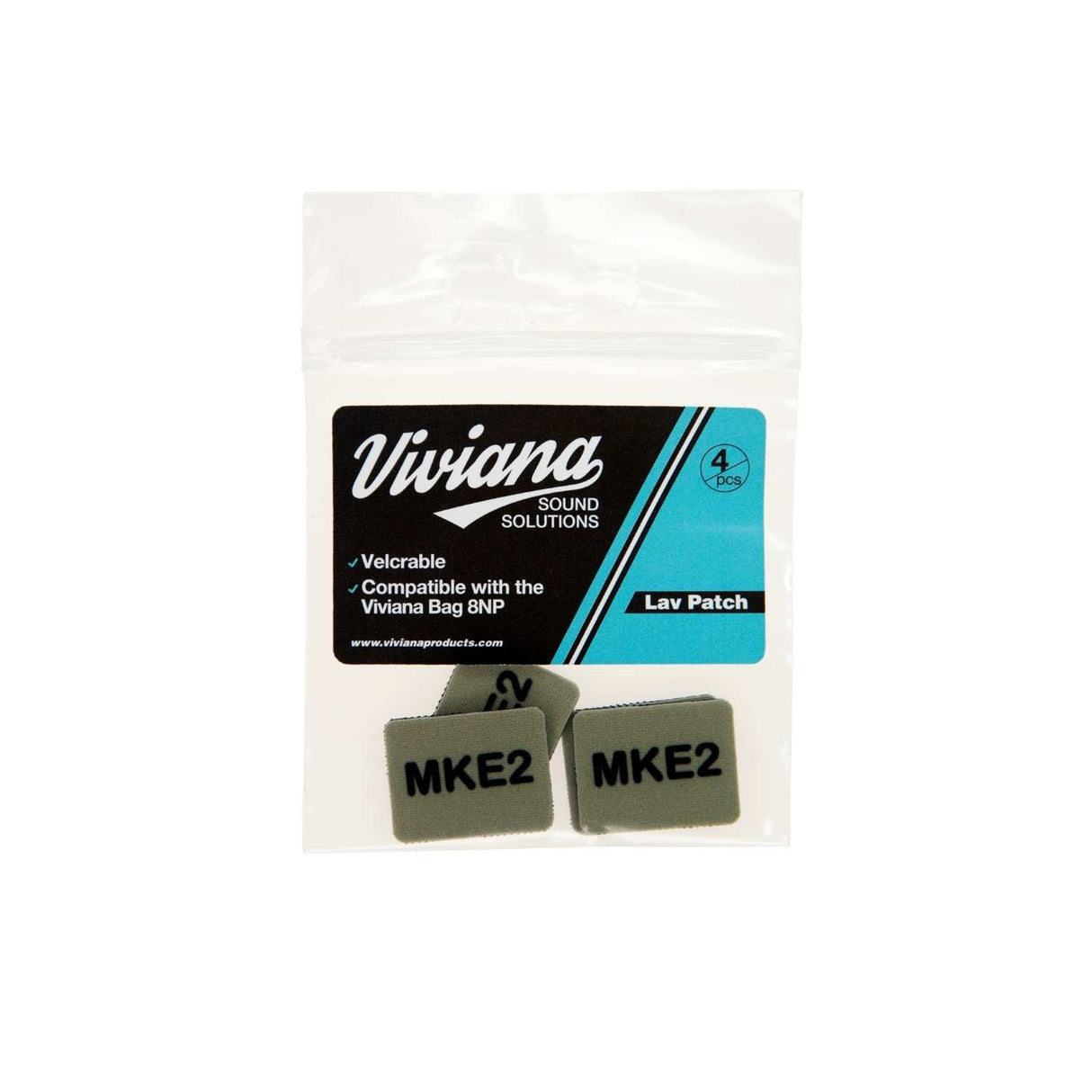 Beige MKE2 Lav Patch on a white background.