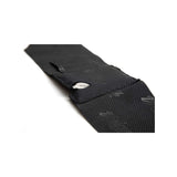 Black Ankle Puffy Pouch detail, on a white background.