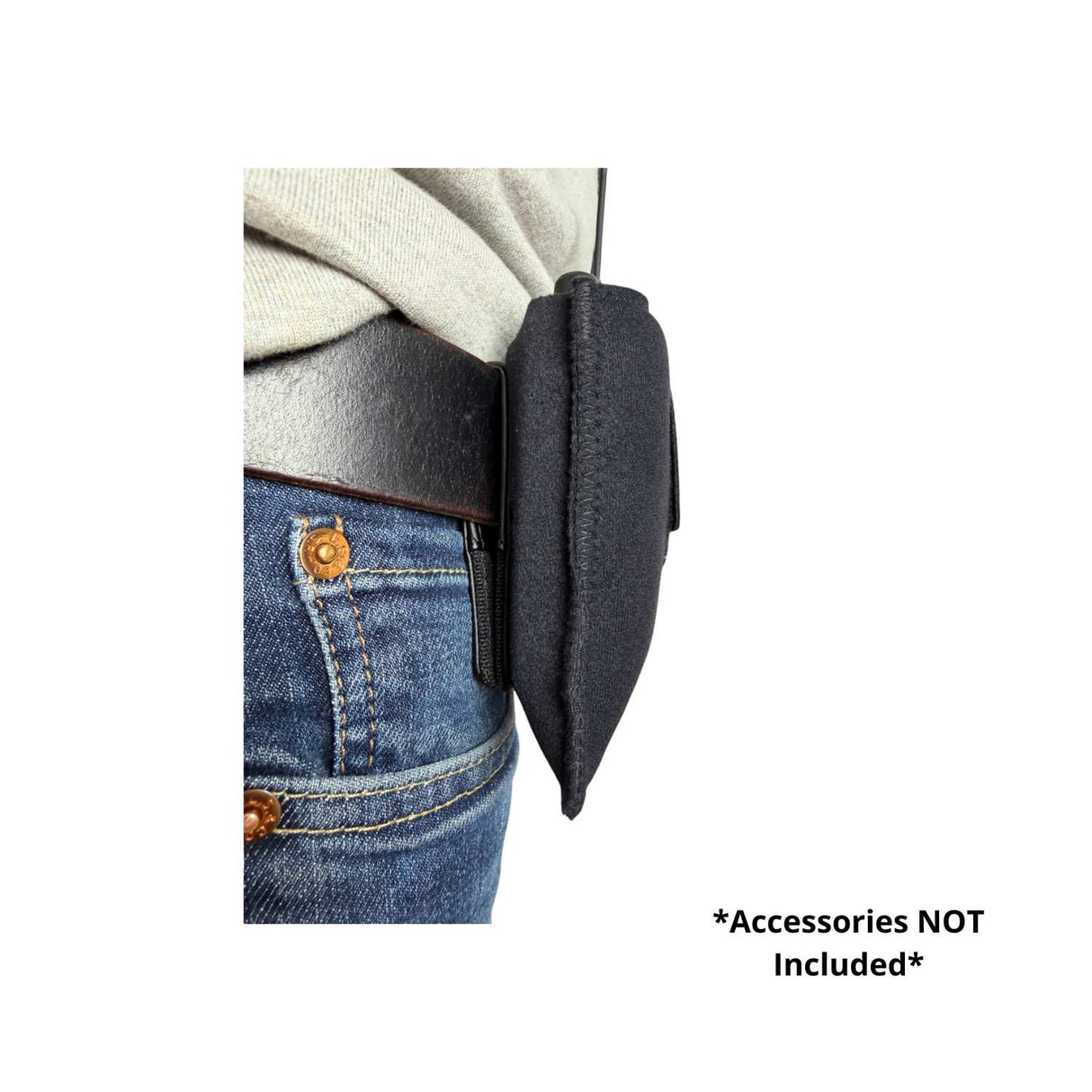VIV-VSSIEMGTBK pouch on a belt, on a white background.