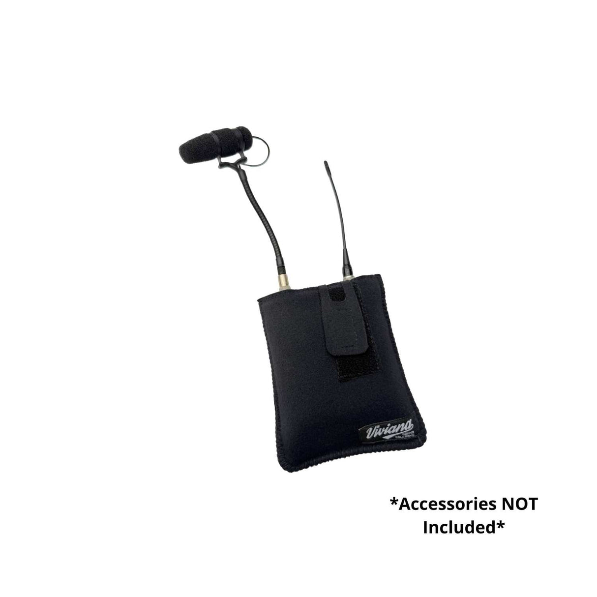 VIV-VSSIEMGTBK pouch with plant mic, on a white background.