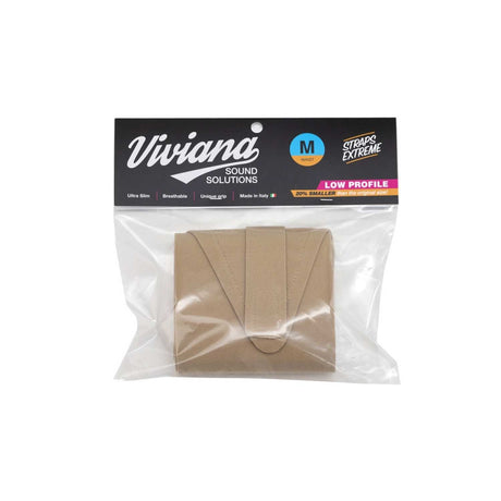 Beige M LP strap, on a white background.