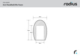 RADIUS Handheld Mic Foam Windshield, 3.5cm x 50mm Hole