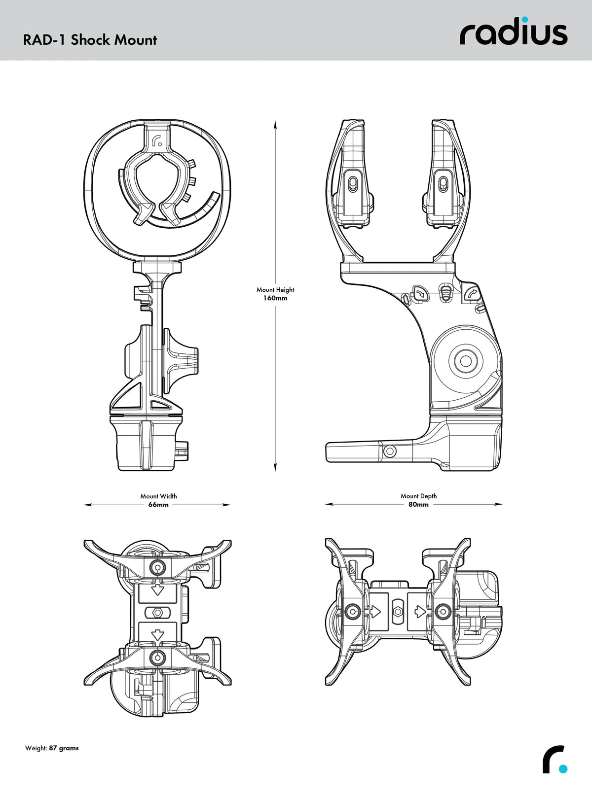 RADIUS RAD-1 Shock-Mount